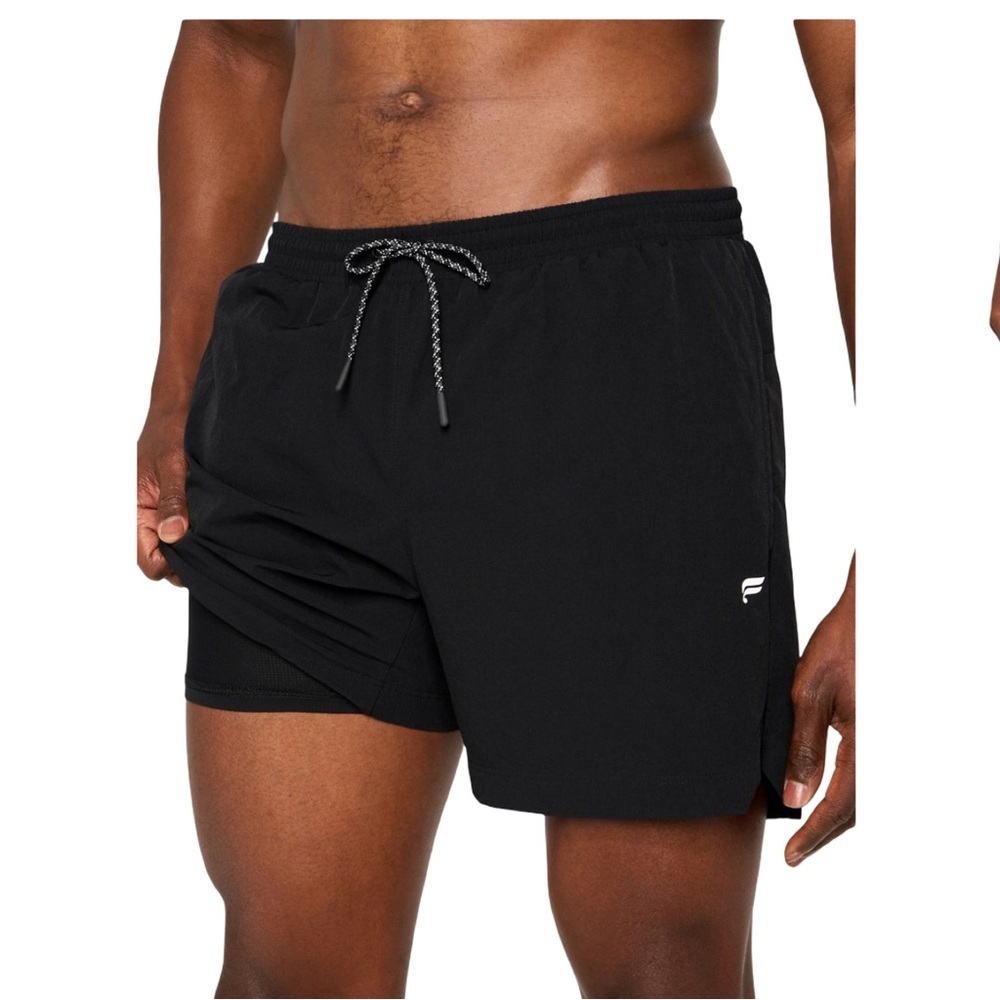 Fabletics Men's Black 5" Lined Swim Trunk NWT Size S